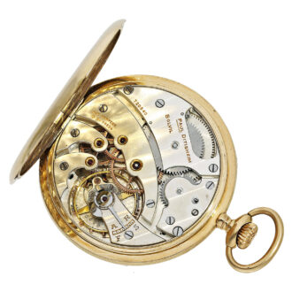 Elegant Swiss 14K gold precision pocket watch Circa 1920