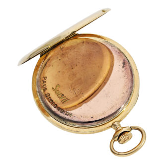 Elegant Swiss 14K gold precision pocket watch Circa 1920