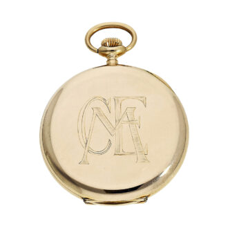 Elegant Swiss 14K gold precision pocket watch Circa 1920