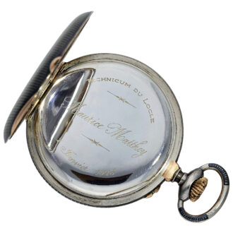Decorative Swiss gold, silver and Niëllo pocket watch Circa 1923