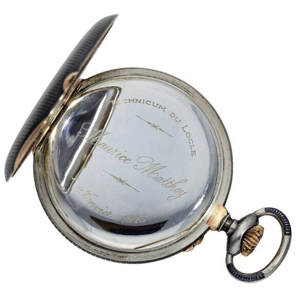 Decorative Swiss gold, silver and Niëllo pocket watch Circa 1923 Decorative Swiss gold, silver and Niëllo pocket watch Circa 1923