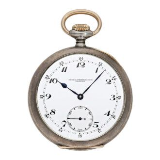 Swiss silver and gold lever pocket watch with 24h dial Circa 1910 Swiss silver and gold lever pocket watch with 24h dial Circa 1910