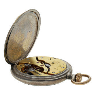 Swiss silver and gold lever pocket watch with 24h dial Circa 1910 Swiss silver and gold lever pocket watch with 24h dial Circa 1910
