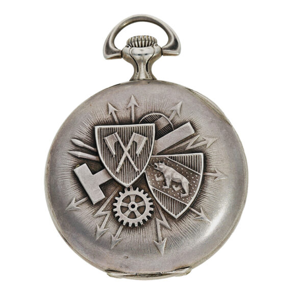 Unique Swiss silver chronometer pocket watch Circa 1900 Unique Swiss silver chronometer pocket watch Circa 1900