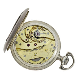 Unique Swiss silver chronometer pocket watch Circa 1900