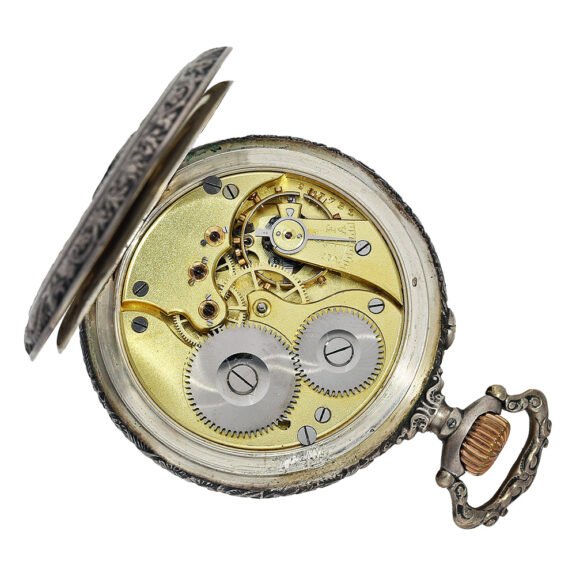 Swiss rare silver rifle watch for shooting contest Circa 1903 Swiss rare silver rifle watch for shooting contest Circa 1903