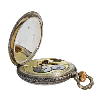 Swiss rare silver rifle watch for shooting contest Circa 1903