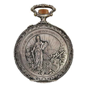 Swiss rare silver rifle watch for shooting contest Circa 1903