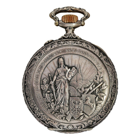 Swiss rare silver rifle watch for shooting contest Circa 1903 Swiss rare silver rifle watch for shooting contest Circa 1903