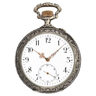 Swiss rare silver rifle watch for shooting contest Circa 1903
