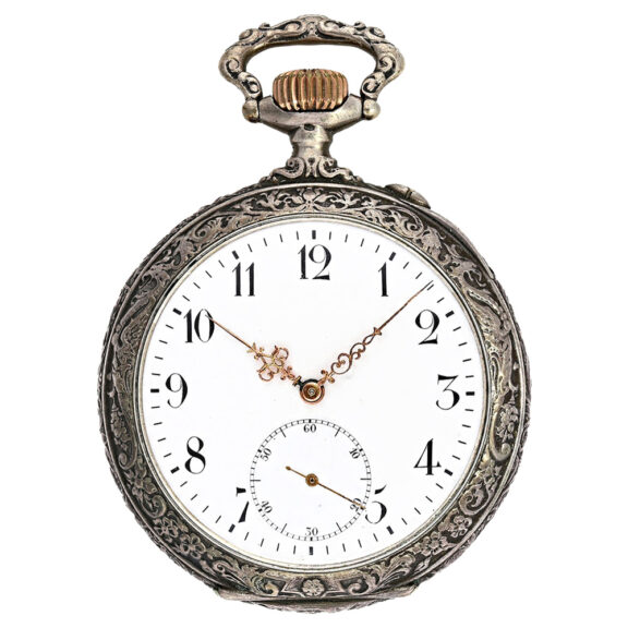 Swiss rare silver rifle watch for shooting contest Circa 1903 Swiss rare silver rifle watch for shooting contest Circa 1903