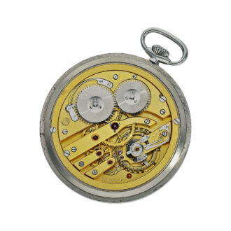 Swiss stainless steel Art Deco dress watch with rare sector dial.