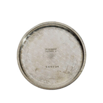 Swiss stainless steel Art Deco dress watch with rare sector dial.