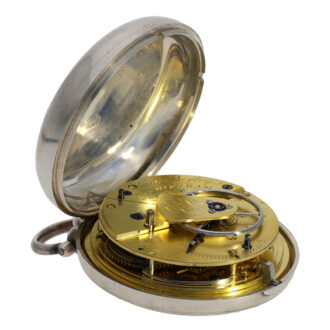 English Massey type three lever in silver double-case Circa 1828