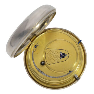English Massey type three lever in silver double-case Circa 1828