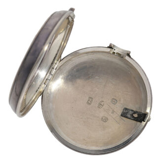 English Massey type three lever in silver double-case Circa 1828