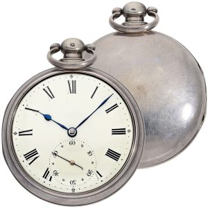 English Massey type three lever in silver double cased Circa 1828