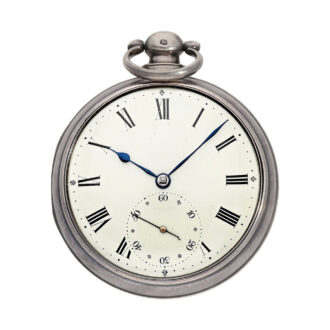 English Massey type three lever in silver double-case Circa 1828