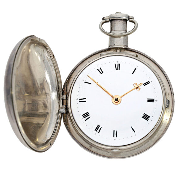 Very heavy English silver anchor chronometer watch Circa 1805