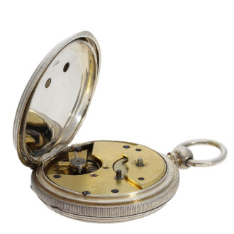 Fine English silver duplex center seconds pocket watch Circa 1850
