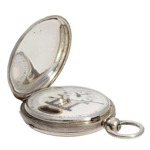 Fine English silver duplex center seconds pocket watch Circa 1850 Fine English silver duplex center seconds pocket watch Circa 1850