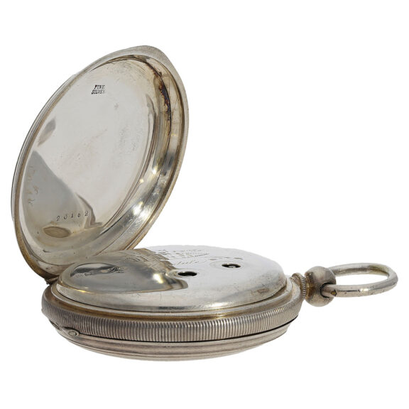 Fine English silver duplex center seconds pocket watch Circa 1850 Fine English silver duplex center seconds pocket watch Circa 1850