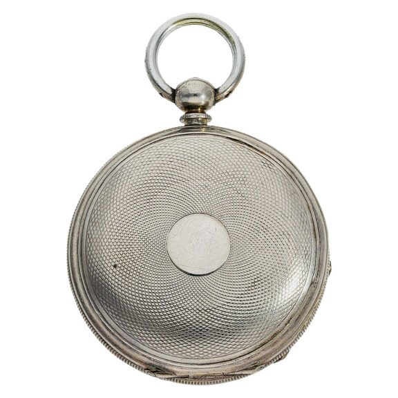 Fine English silver duplex center seconds pocket watch Circa 1850 Fine English silver duplex center seconds pocket watch Circa 1850