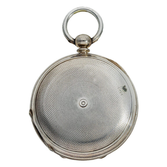 Fine English silver duplex center seconds pocket watch Circa 1850 Fine English silver duplex center seconds pocket watch Circa 1850
