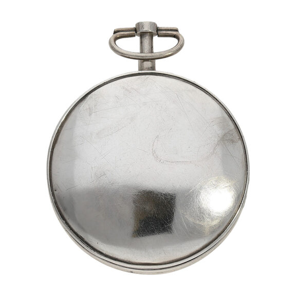 Probably French silver calendar spindle pocket watch Circa 1800 Probably French silver calendar spindle pocket watch Circa 1800