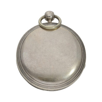 Swiss silver spindle pocket watch with enamel painting Circa 1800