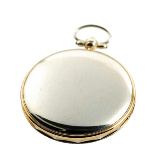 Elegant French silver and gold verge pocket watch Circa 1800