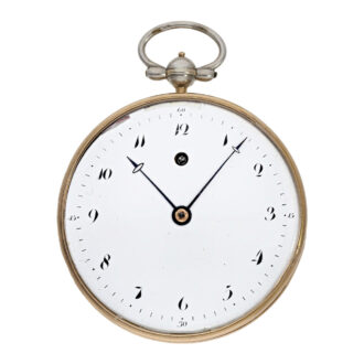 Elegant French silver and gold verge pocket watch Circa 1800