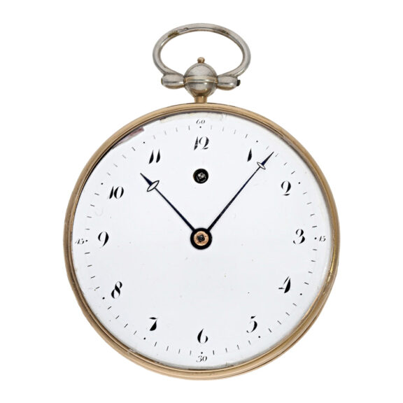 Elegant French silver and gold verge pocket watch Circa 1800 Elegant French silver and gold verge pocket watch Circa 1800