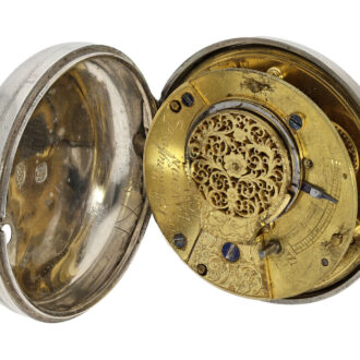 English silver pair-cased watch with Masonic dial Circa 1830