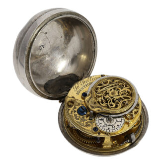 Beautiful and early English Champlevé pair-cased watch Circa 1750