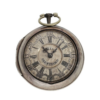 Beautiful and early English Champlevé pair-cased watch Circa 1750
