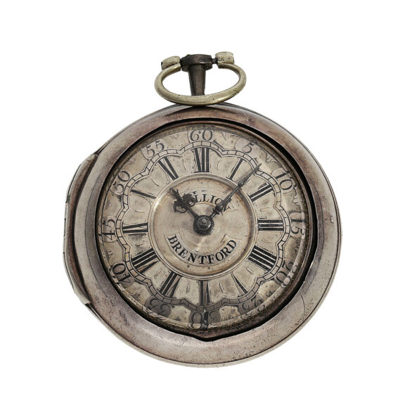 Beautiful and early English Champlevé pair-cased watch Circa 1750