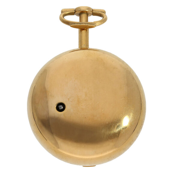 English brass gold-plated pair-cased verge pocket watch Circa 1710 English brass gold-plated pair-cased verge pocket watch Circa 1710