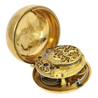 English verge with matching repoussé chatelaine Circa 1760