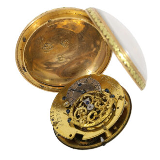 French attractive four-coloured gold pocket watch Circa 1770 French attractive four-coloured gold pocket watch Circa 1770