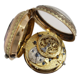 French attractive four-coloured gold pocket watch Circa 1770 French attractive four-coloured gold pocket watch Circa 1770