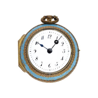 German gold-plated blue enamel erotic pocket watch Circa 1800 German gold-plated blue enamel erotic pocket watch Circa 1800