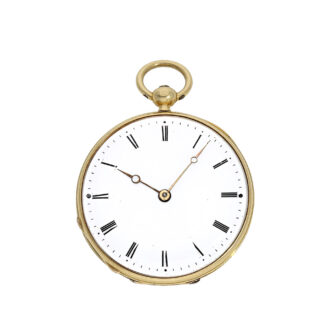 Swiss 18K gold miniature bloodstone pocket watch Circa 1820