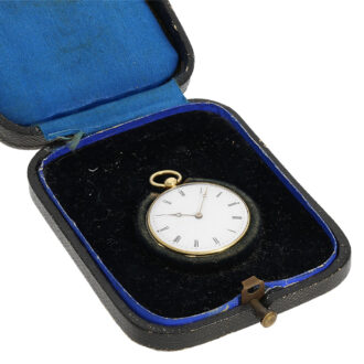 Swiss 18K gold miniature bloodstone pocket watch Circa 1820