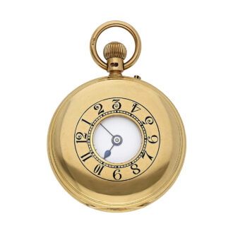 English 18K gold half hunting cased lever watch Circa 1888