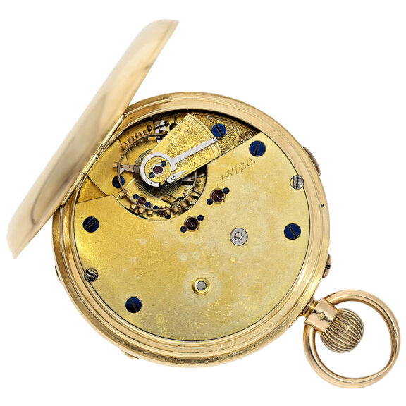 English gold centre seconds observation watch Circa 1892 English gold centre seconds observation watch Circa 1892