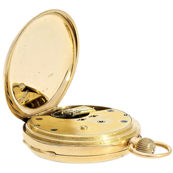 English gold centre seconds observation watch Circa 1892 English gold centre seconds observation watch Circa 1892