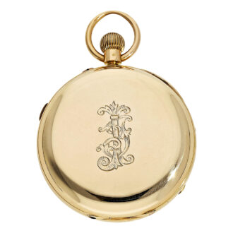 English gold centre seconds observation watch Circa 1892