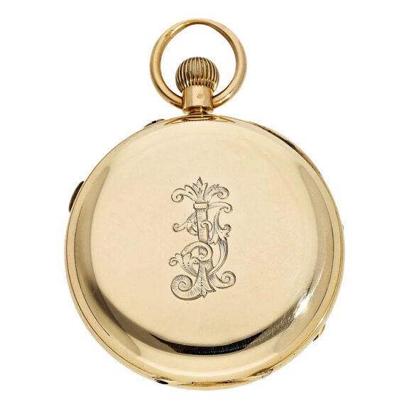 English gold centre seconds observation watch Circa 1892 English gold centre seconds observation watch Circa 1892