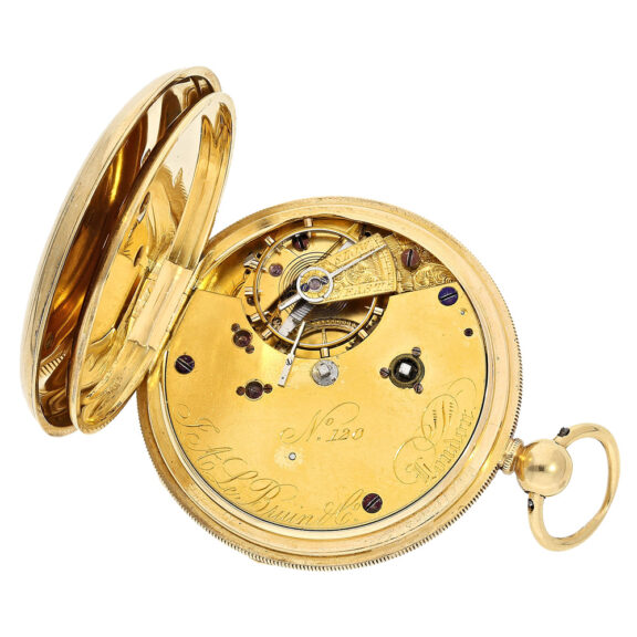 English gold open faced lever pocket watch Circa 1854 English gold open faced lever pocket watch Circa 1854